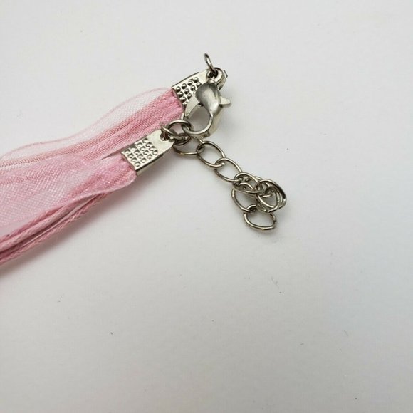 3 Pendants Art Glass Floral Purple & Green & Pink - Picture 7 of 8